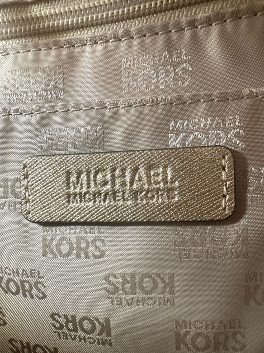 Michael Kors Cecelia Straw Tote with Green Leaf Appliqués and Gold Leather Trim - Picture 14 of 16